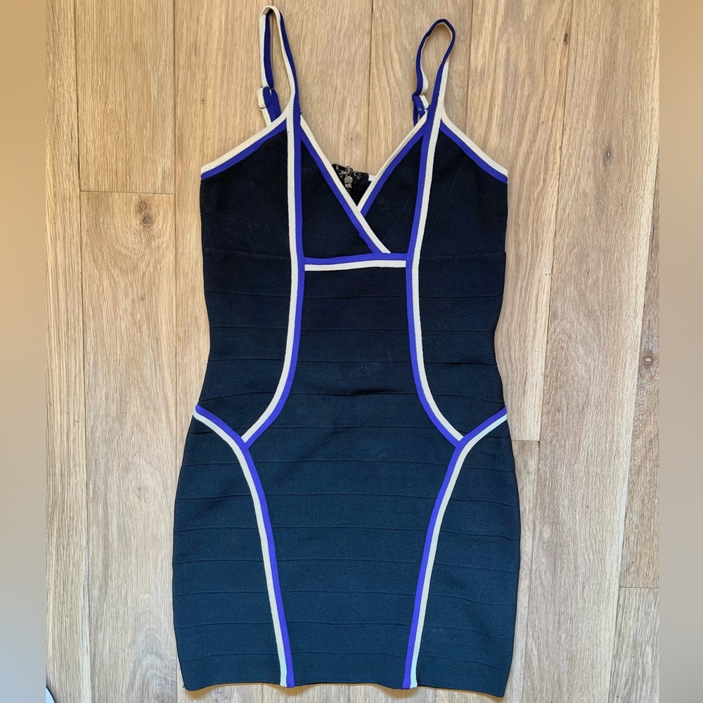 Guess Black Bodycon Bandage Mini Dress